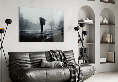 Loneliness Glass Wall Art