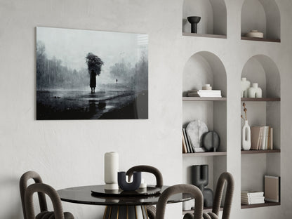 Loneliness Glass Wall Art