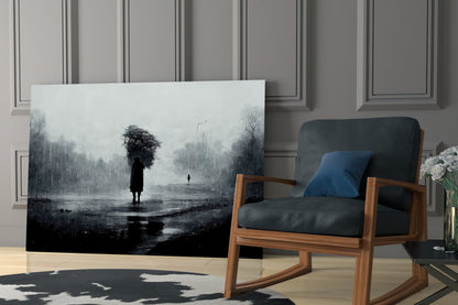 Loneliness Glass Wall Art