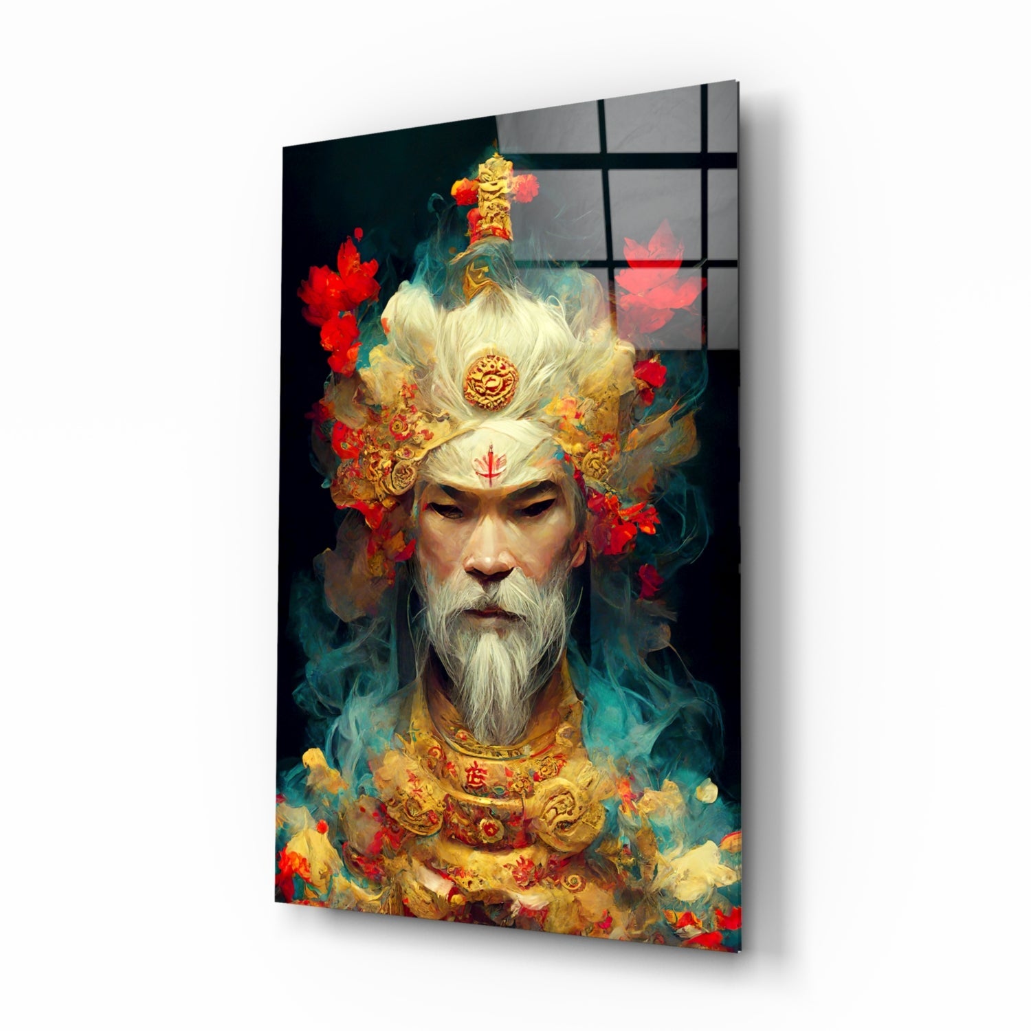 Ruler of the New Age ancient emperor glass wall art