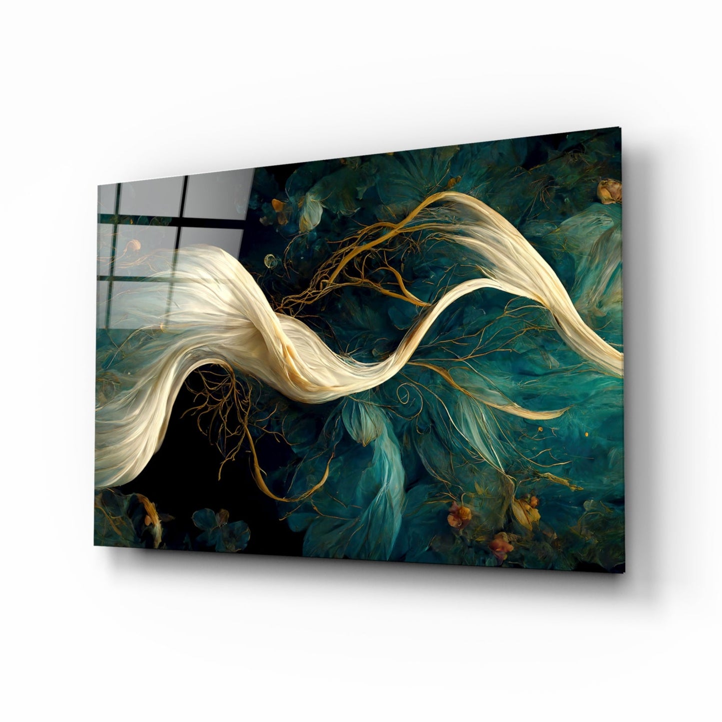 Flow of Roots Glass Wall Art