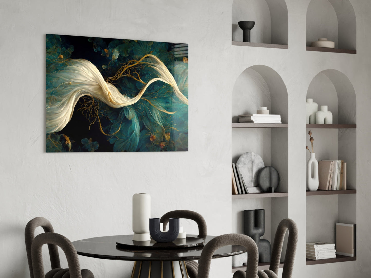Flow of Roots Glass Wall Art