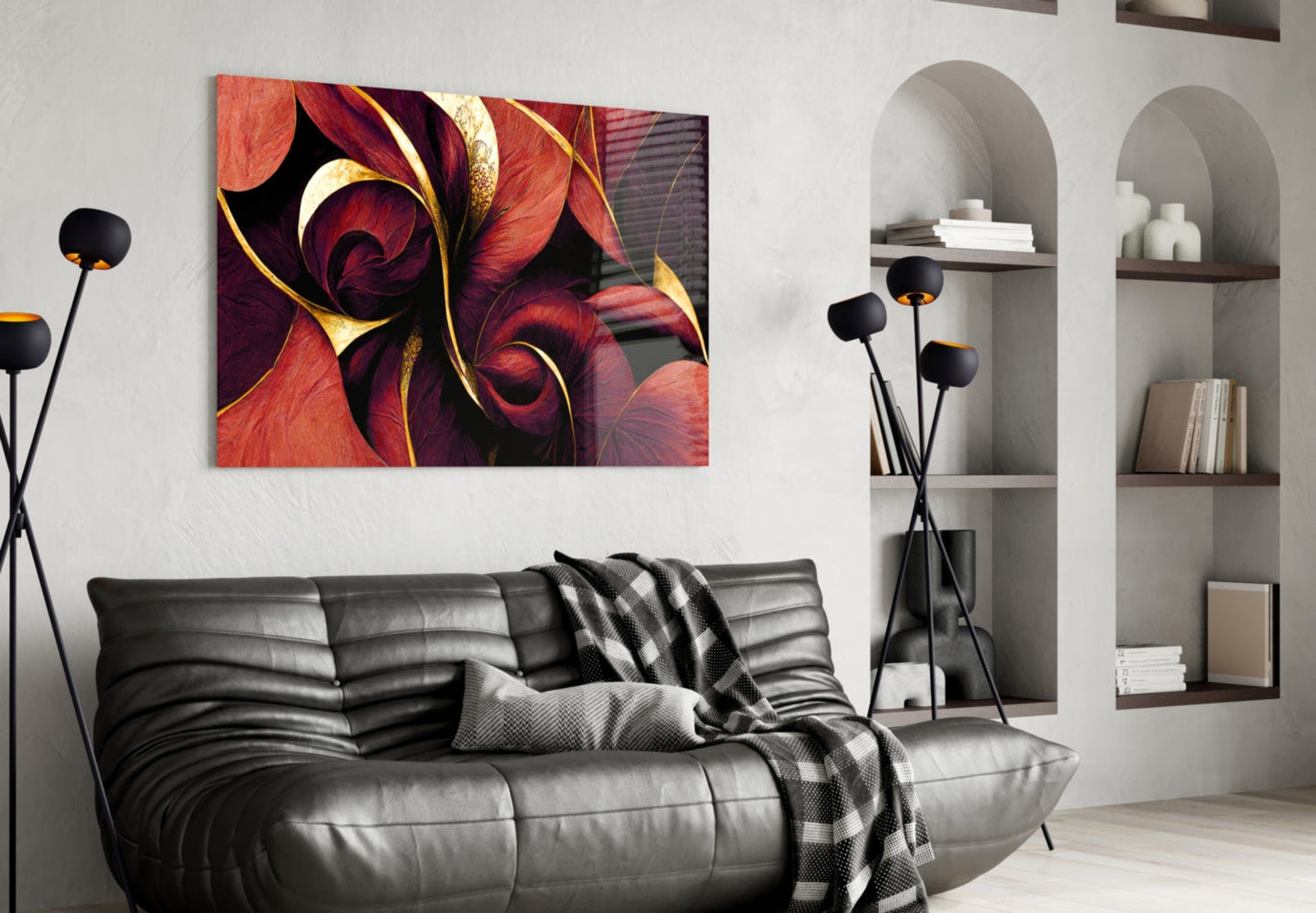 Curves Glass Wall Art