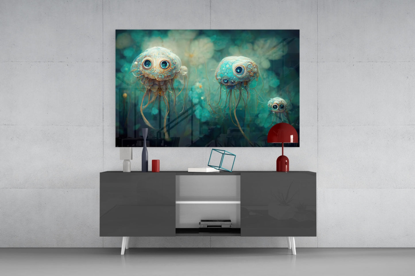 Jelly Eyes Glass Wall Art