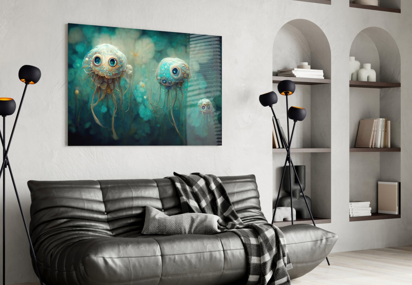 Jelly Eyes Glass Wall Art