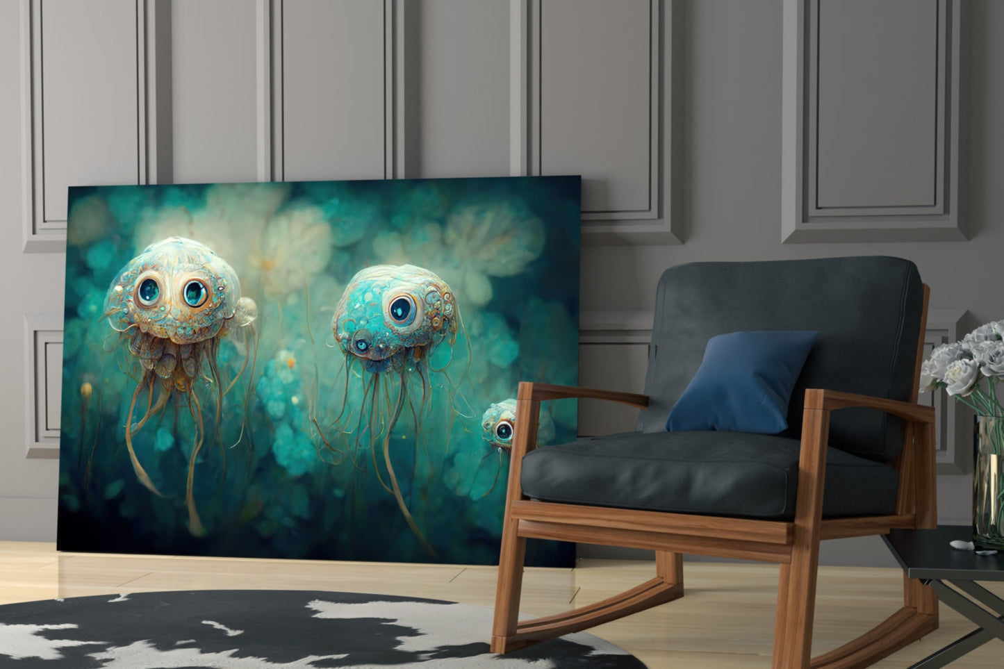 Jelly Eyes Glass Wall Art