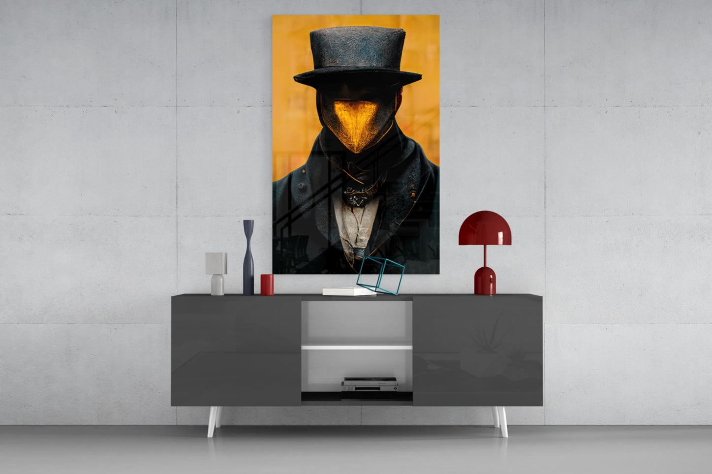 Mr. Beak Glass Wall Art