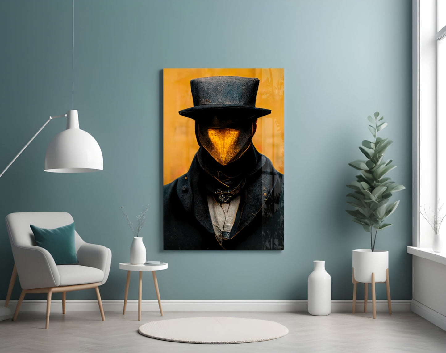 Mr. Beak Glass Wall Art