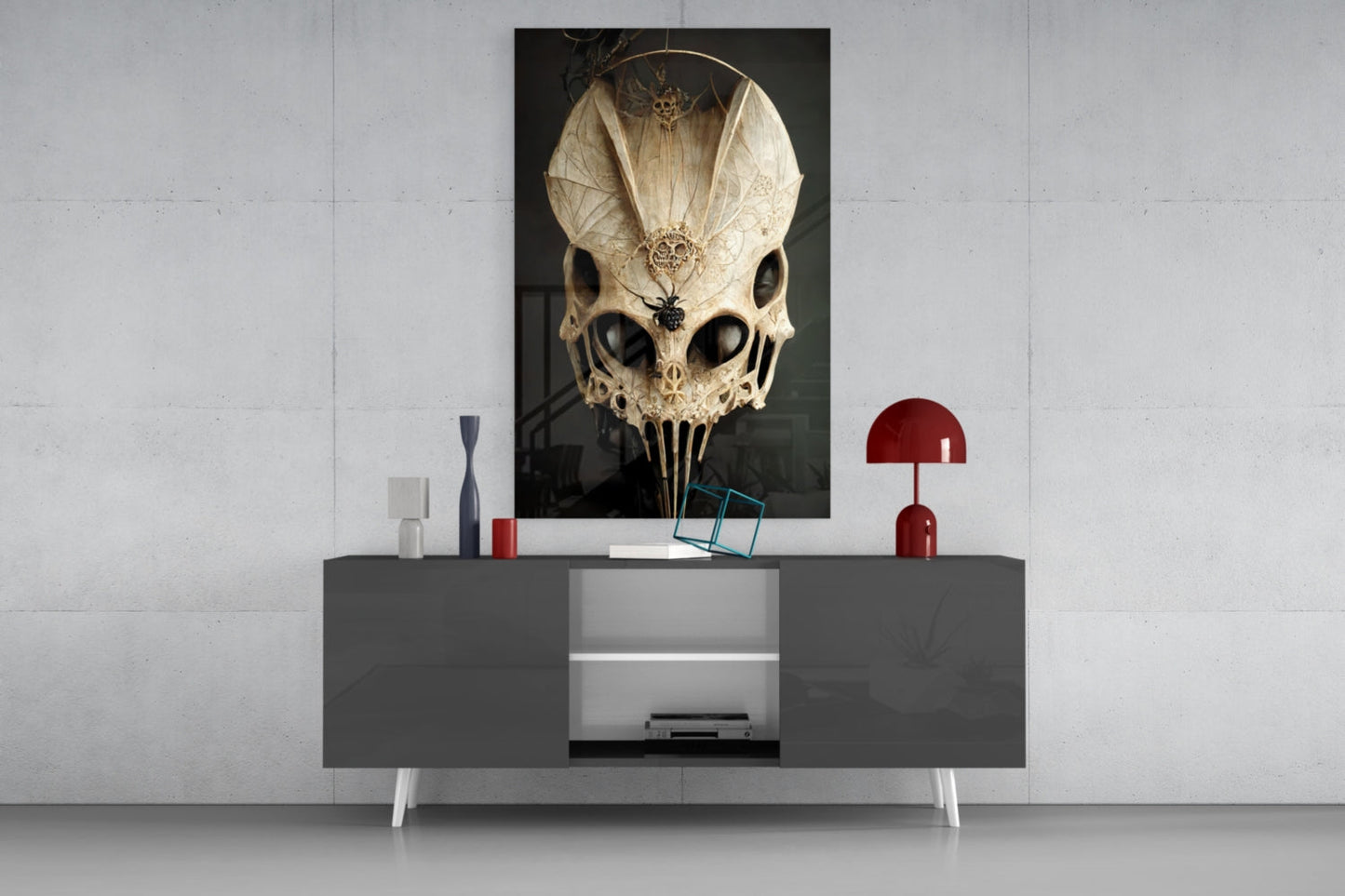 It's Skull Glass Wall Art