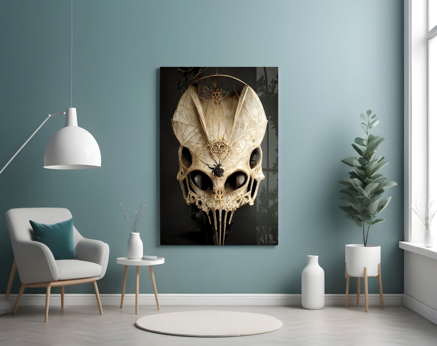 It's Skull Glass Wall Art