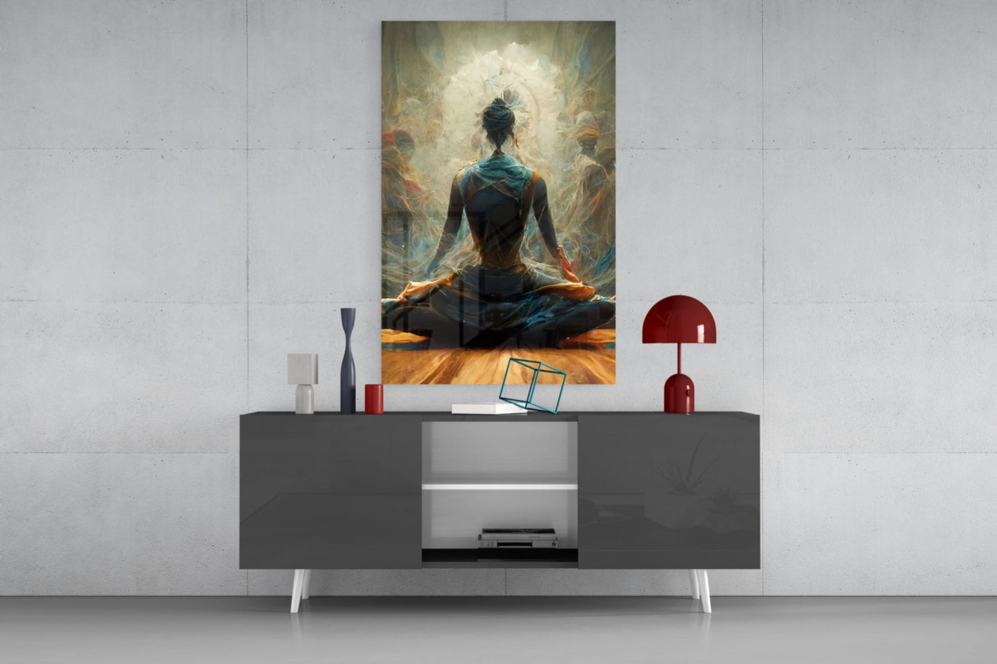 Meditation Glass Wall Art