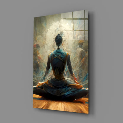 Meditation Glass Wall Art
