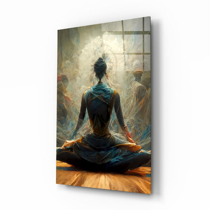 Meditation Glass Wall Art