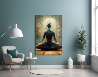 Meditation Glass Wall Art