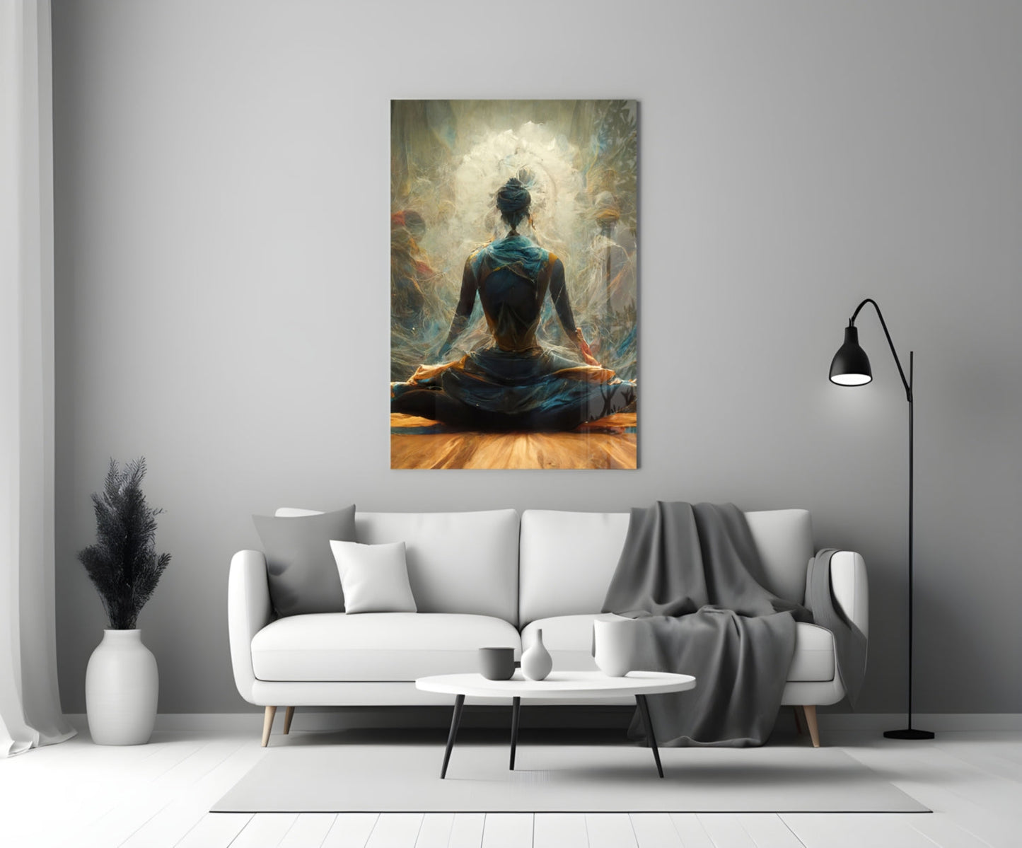 Meditation Glass Wall Art