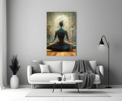 Meditation Glass Wall Art