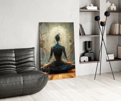 Meditation Glass Wall Art