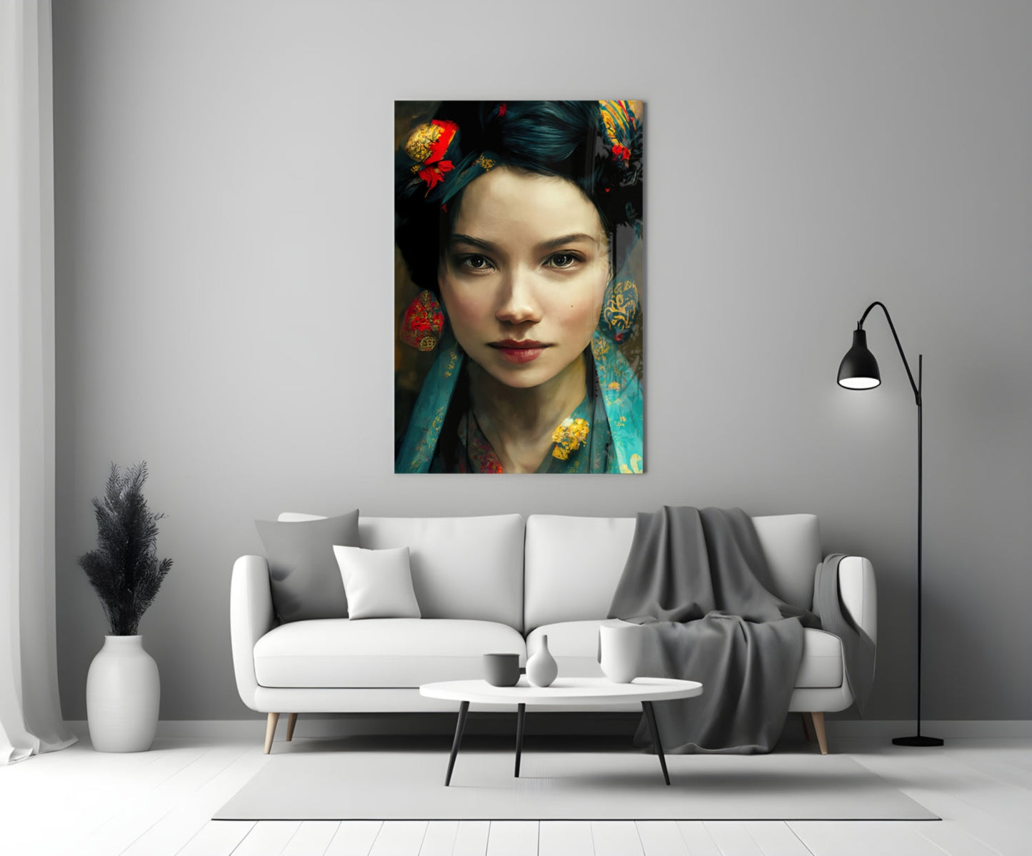 Virtual Beauty Glass Wall Art
