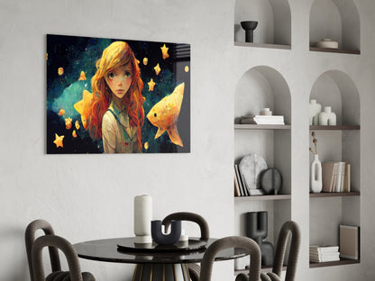 Space Aquarium Glass Wall Art
