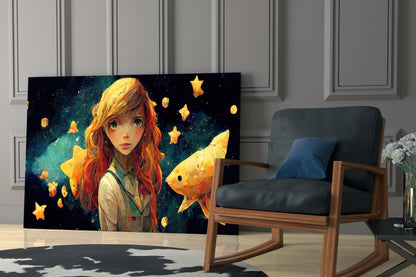 Space Aquarium Glass Wall Art