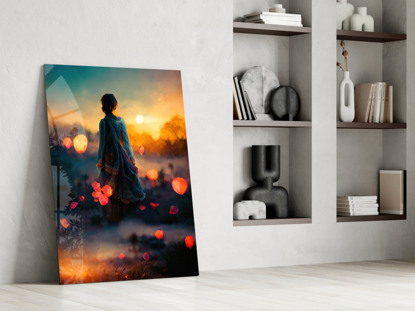 Towards Sunset Glass Wall Art