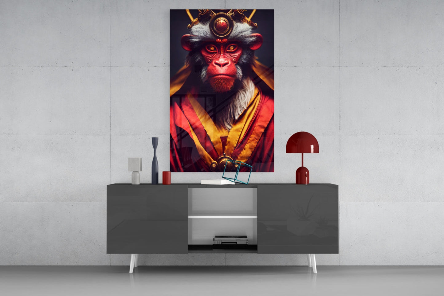 Ape King Glass Wall Art