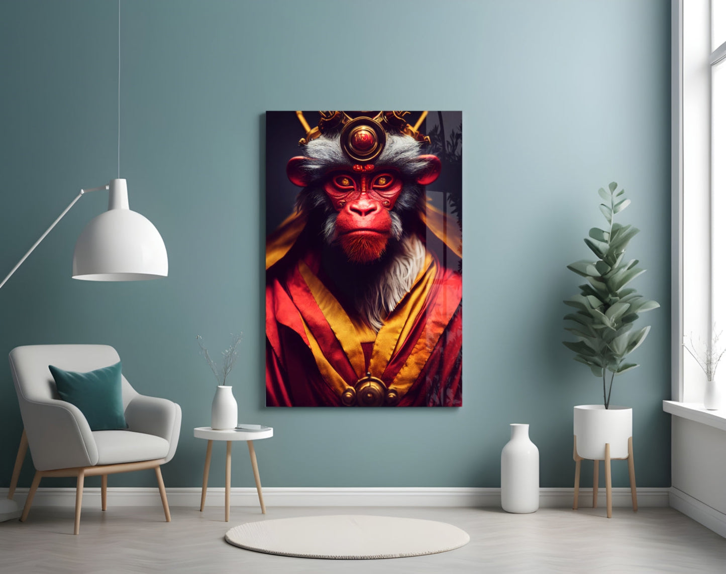 Ape King Glass Wall Art