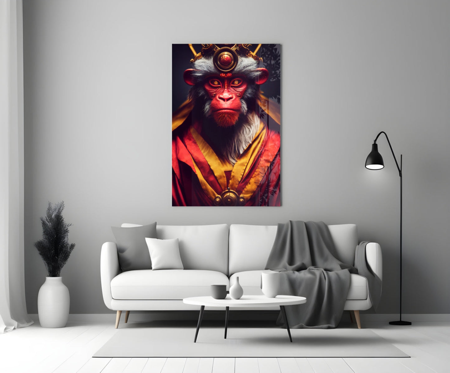 Ape King Glass Wall Art