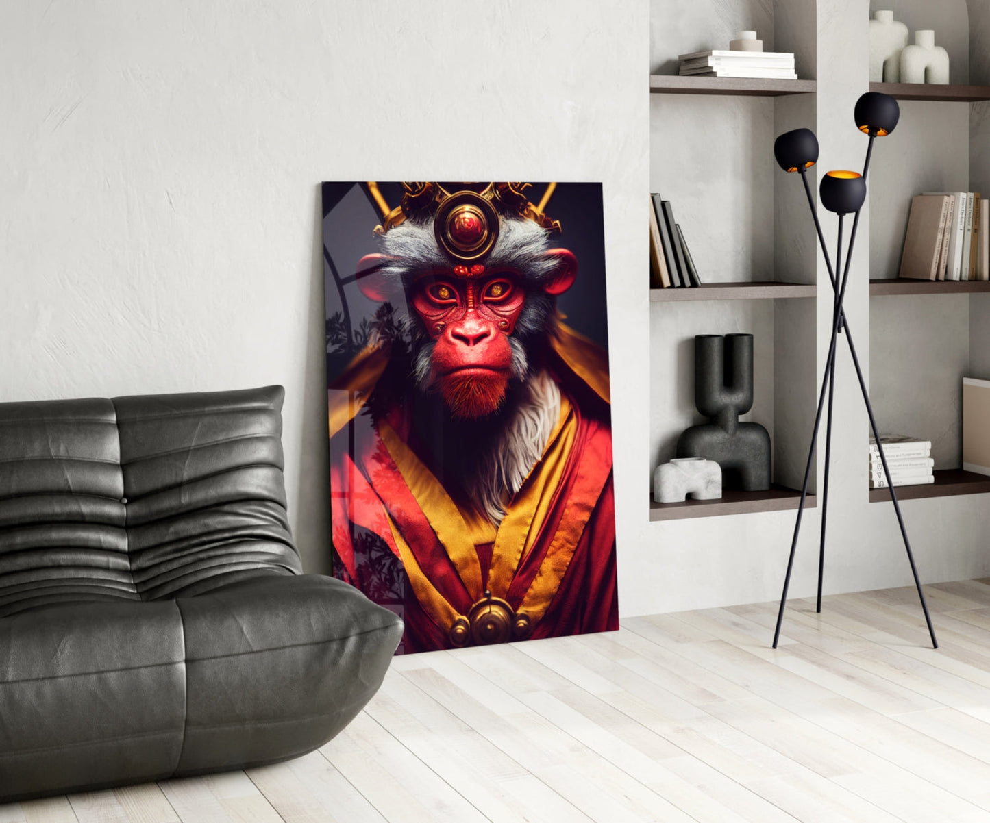 Ape King Glass Wall Art
