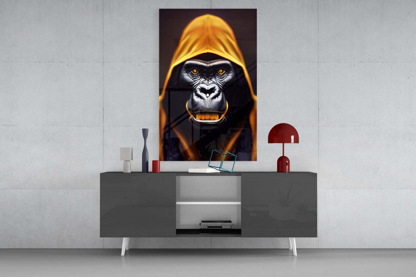 Angry Smile Glass Wall Art