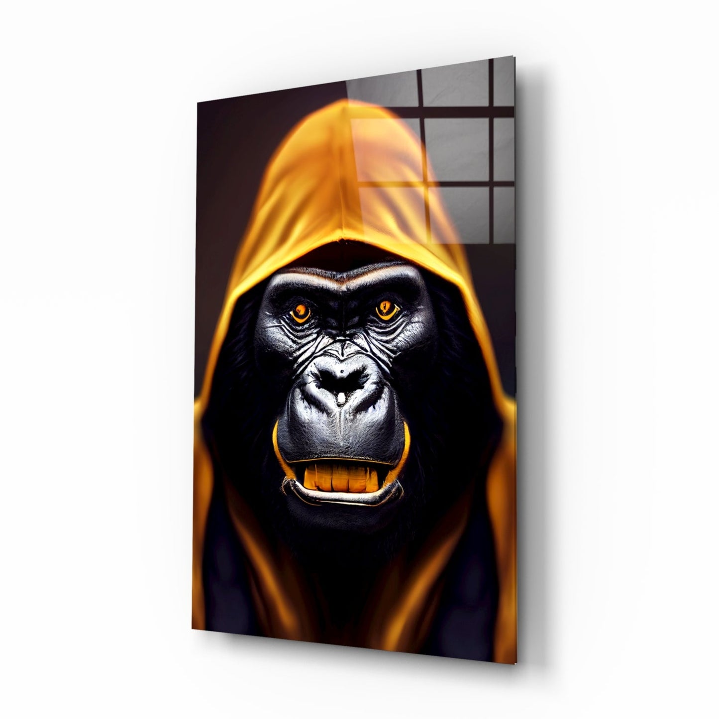 Angry Smile Glass Wall Art