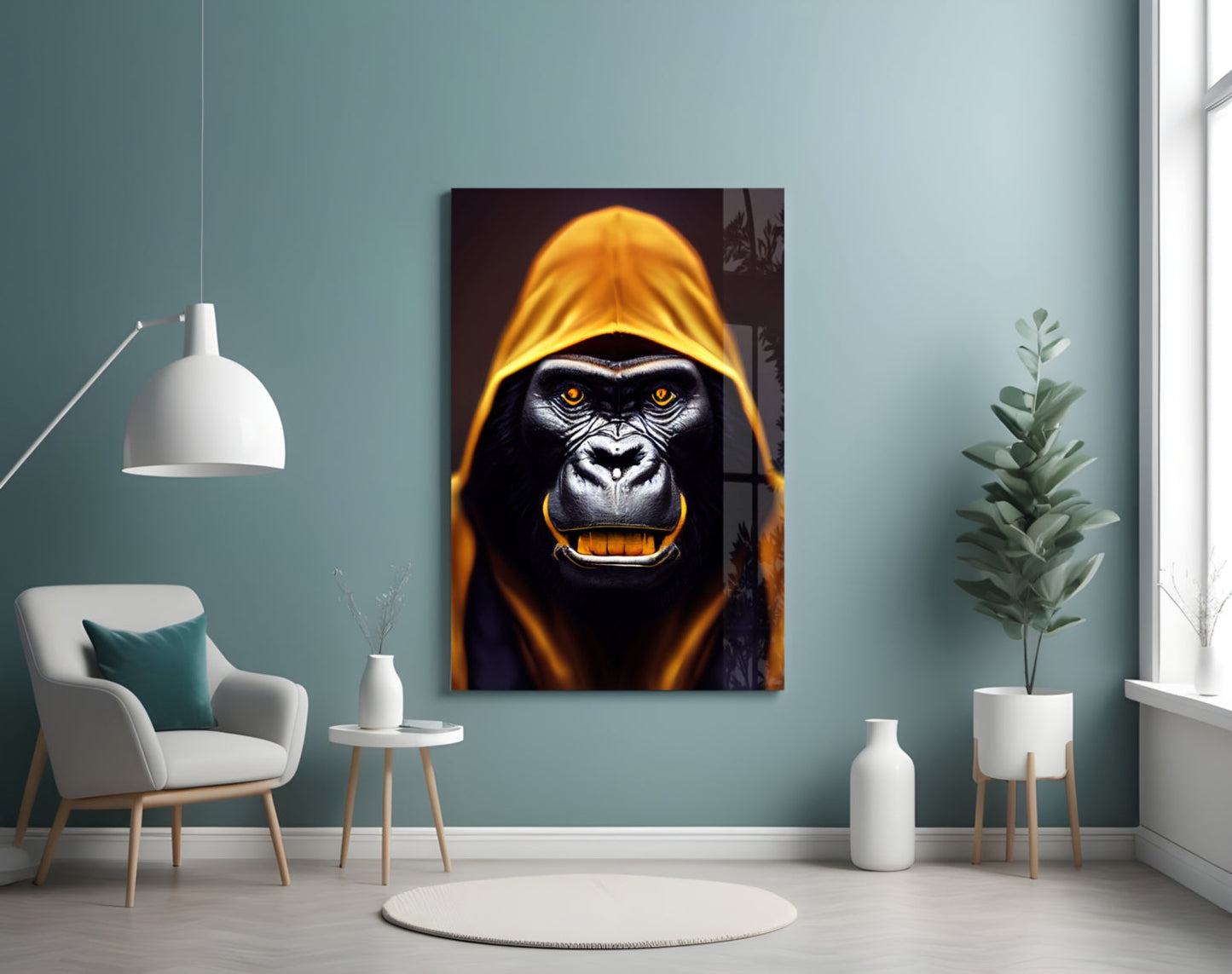 Angry Smile Glass Wall Art