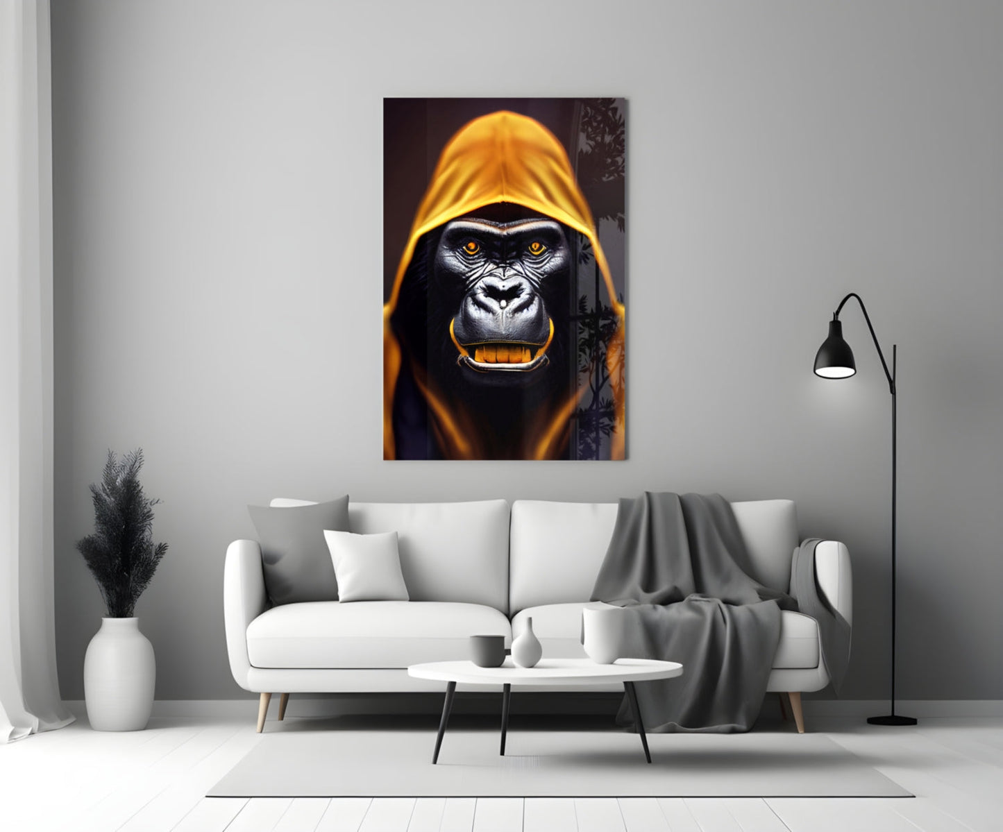 Angry Smile Glass Wall Art