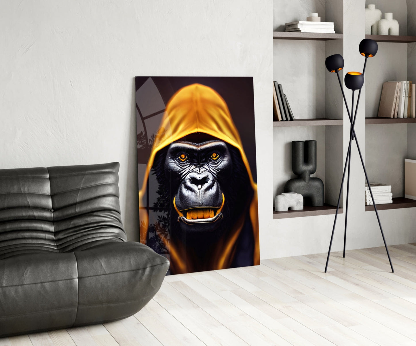 Angry Smile Glass Wall Art
