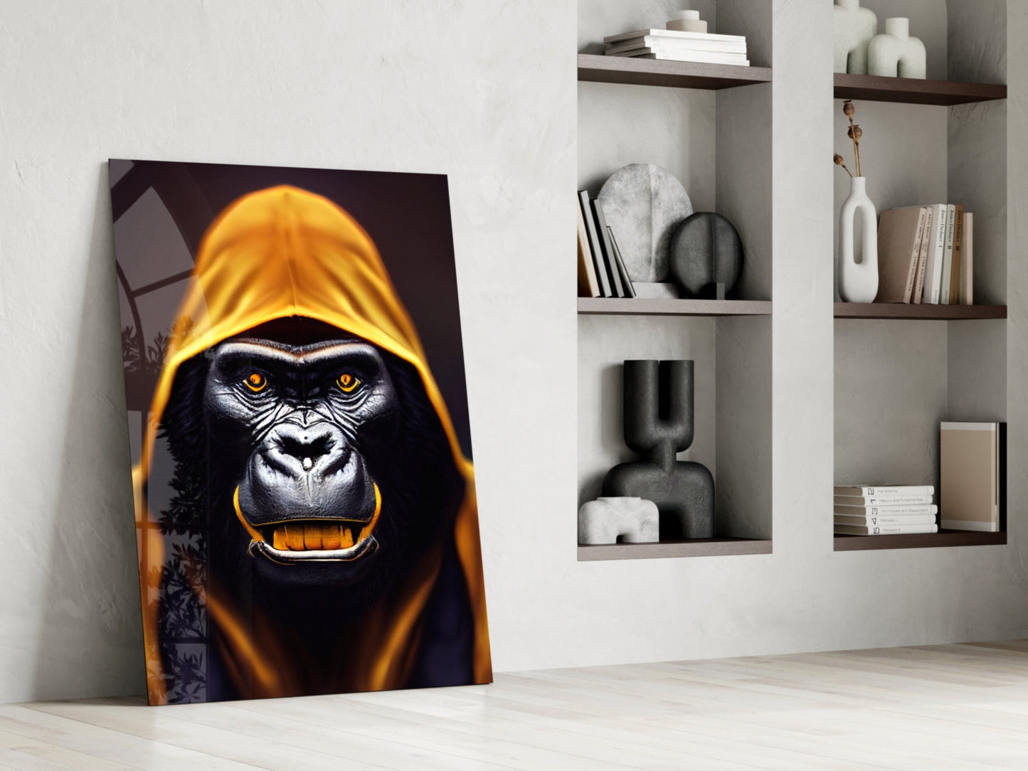 Angry Smile Glass Wall Art