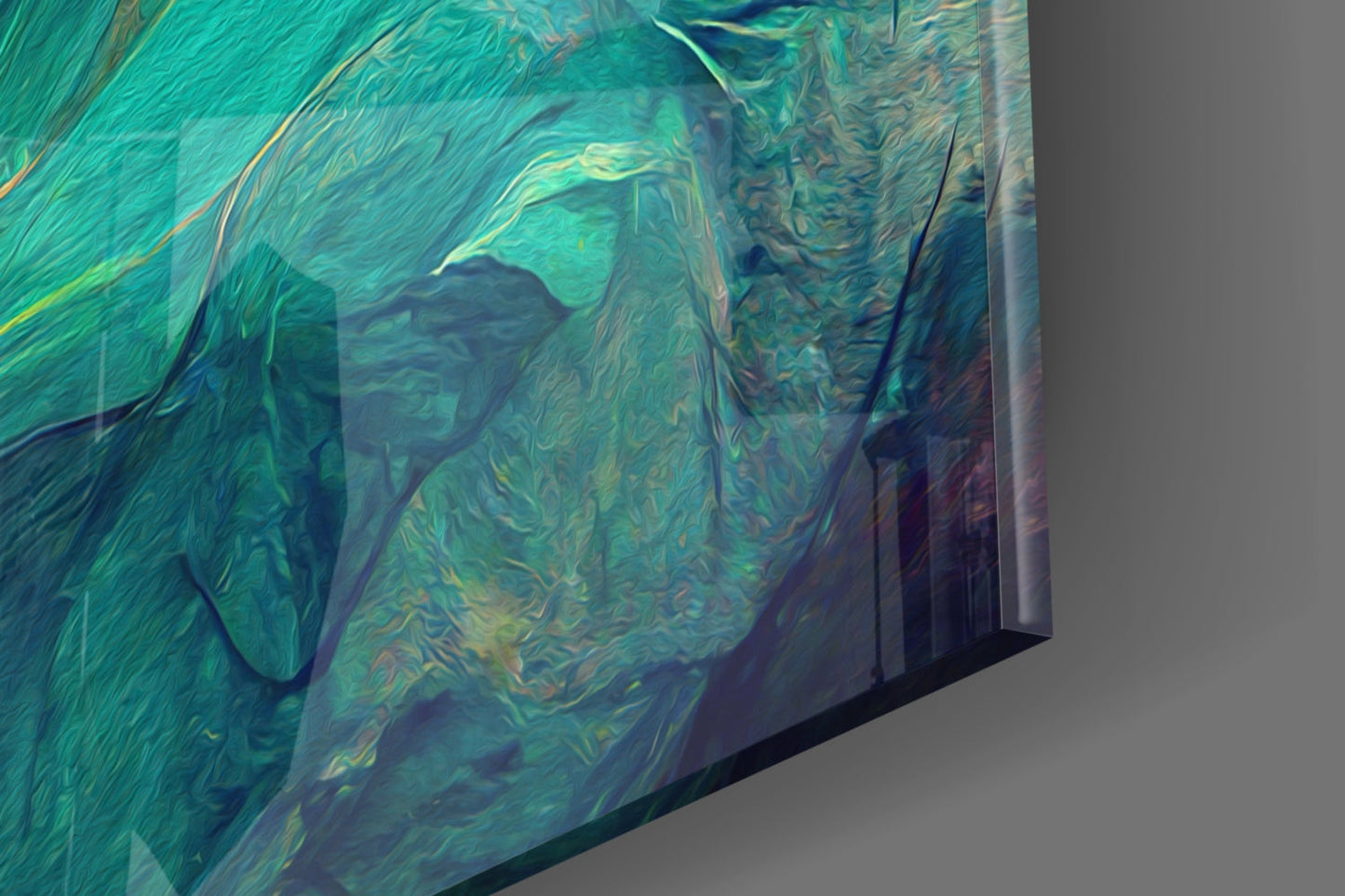 Hidden Swan Crimson Bloom Glass Wall Art