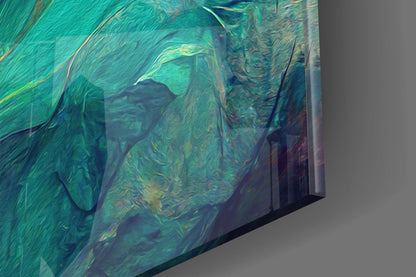 Hidden Swan Crimson Bloom Glass Wall Art