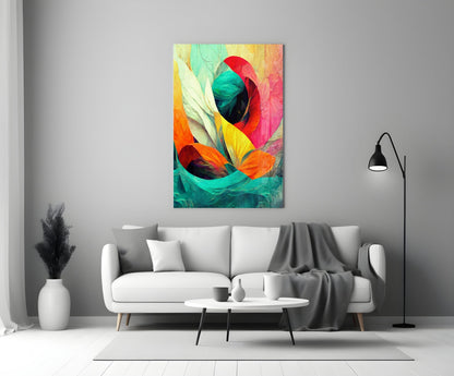 Hidden Swan Rose Bloom Glass Wall Art