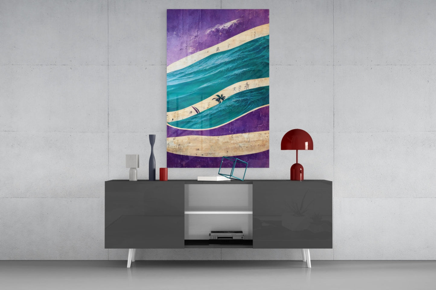 Waves Glass Wall Art