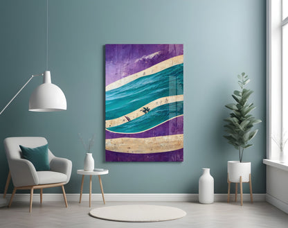 Waves Glass Wall Art