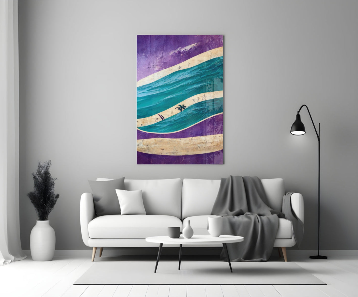 Waves Glass Wall Art