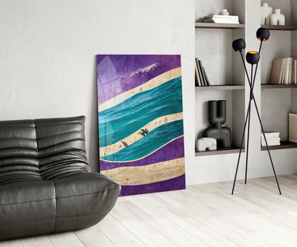 Waves Glass Wall Art
