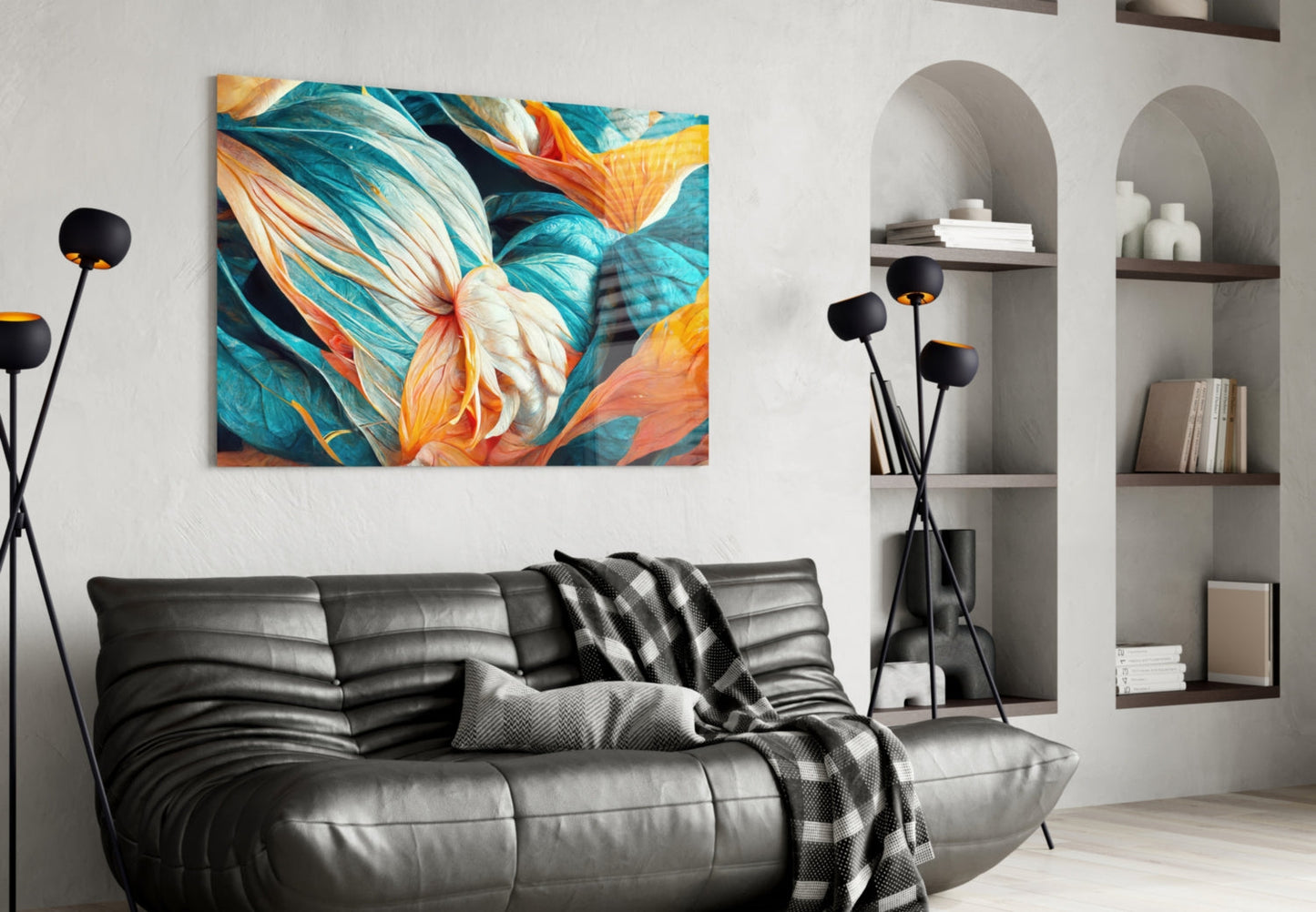 Flowerish Glass Wall Art