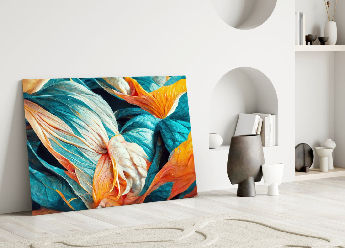 Flowerish Glass Wall Art