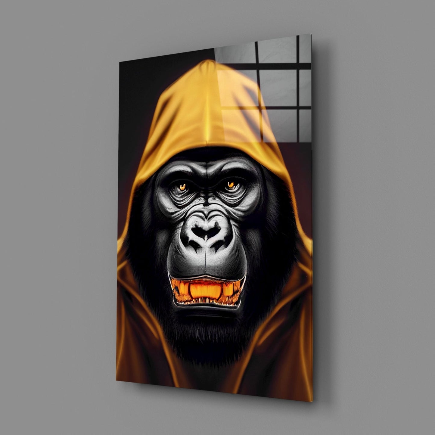 Angry Smile Glass Wall Art