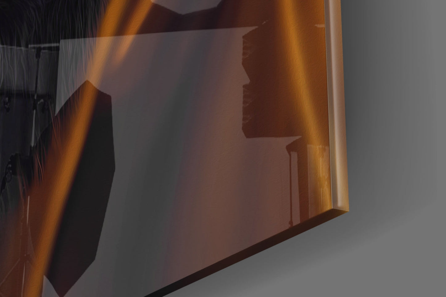Angry Smile Glass Wall Art