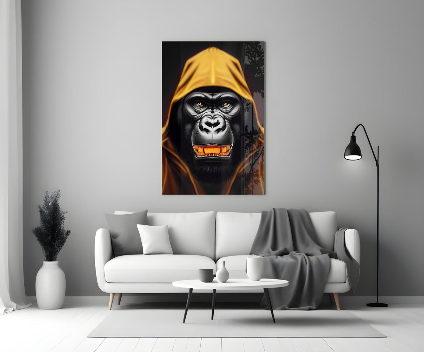 Angry Smile Glass Wall Art