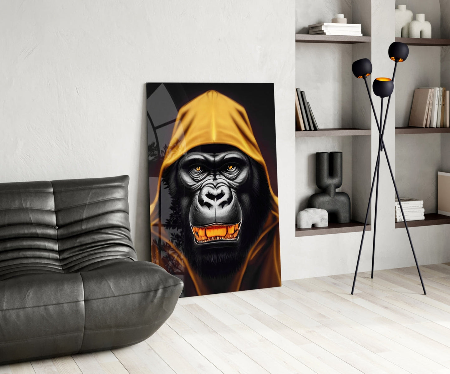Angry Smile Glass Wall Art