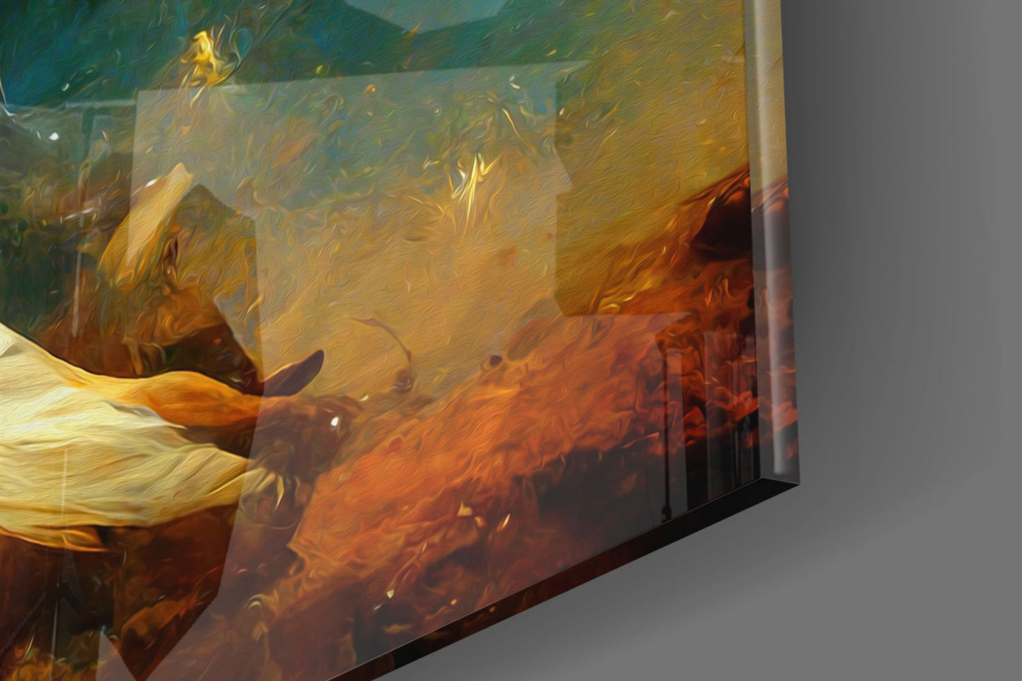 Mysticism Meditating Dervish Glass Wall Art