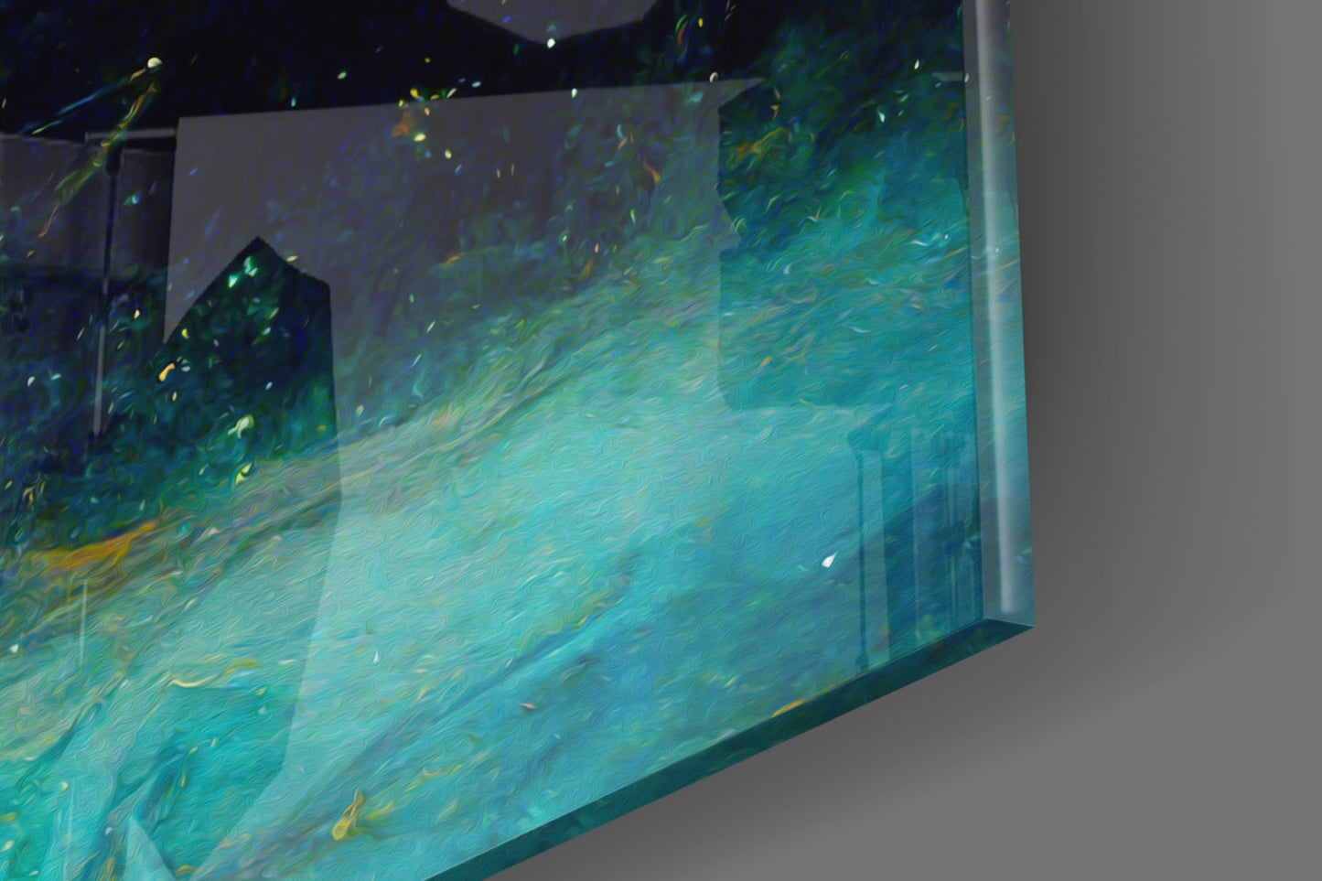 Mysticism Two Dervishes Glass Wall Art
